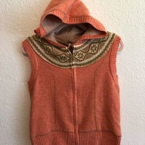 FREE PEOPLE Sleeveless Hooded Wool Vest